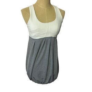 Lululemon run your heart out tank top grey white top
